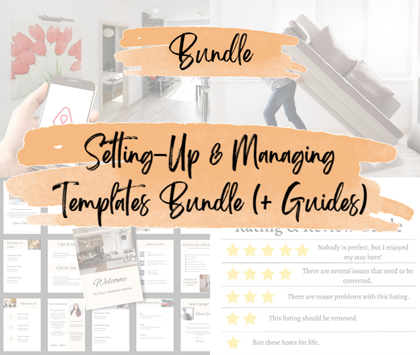 Airbnb & Others: Setting-Up & Managing Templates Bundle (+ Guides)